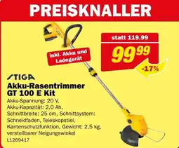 Bauring Tiga Akku-Rasentrimmer GT 100 E Kit Angebot
