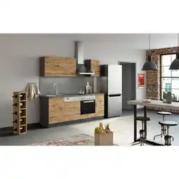 Möbelix Küchenzeile Sorrento Ohne Geräte B: 210 Cm Eichefarben Angebot