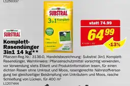 Bauring Substral Komplett Rasendünger 3in1 Angebot
