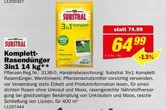 Bauring Substral Komplett Rasendünger 3in1 Angebot