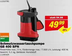 Bauring Schmutzwassertauchpumpe GB 400 SPN Angebot