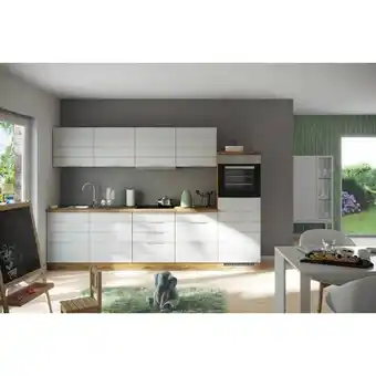 Möbelix Küchenzeile Florenz M. Geräten 300 Cm Weiß/eichefarben Angebot