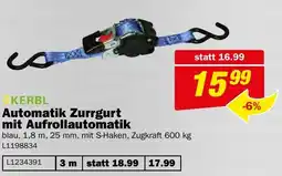 Bauring Kerbl Automatik Zurrgurt mit Aufrollautomatik Angebot