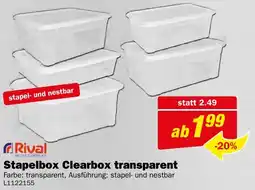 Bauring Rival Stapelbox Clearbox transparent Angebot