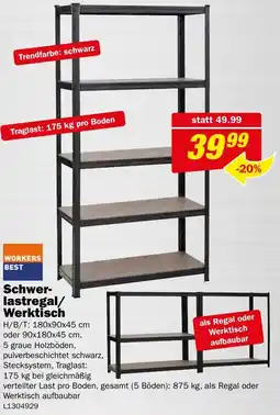 Bauring Schwer- lastregal Werktisch Angebot