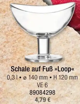 Landmarkt Schale auf Fuß Loop Angebot