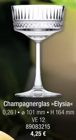 Landmarkt Champagnerglas Elysia Angebot