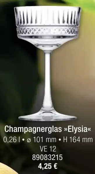 Landmarkt Champagnerglas Elysia Angebot