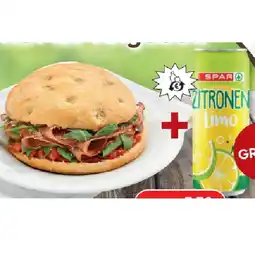 SPAR Gourmet Panino Prosciutto-Pomodori + SPAR Limo 0,33-lt.-Dose GRATIS versch. Sorten SPAR Gourmet Angebot