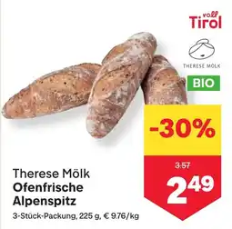 MPreis Therese Mölk Ofenfrische Alpenspitz Angebot