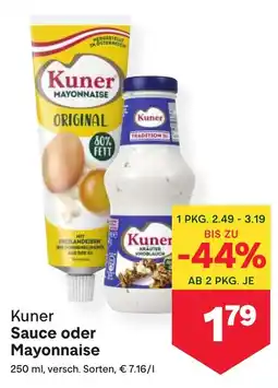 MPreis Kuner Sauce oder Mayonnaise Angebot
