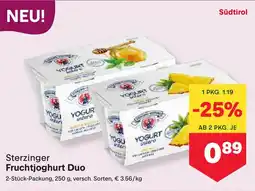 MPreis Sterzinger Fruchtjoghurt Duo Angebot