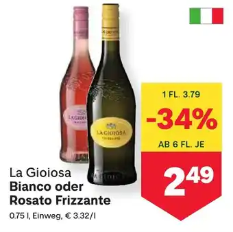 MPreis La Gioiosa Bianco oder Rosato Frizzante Angebot