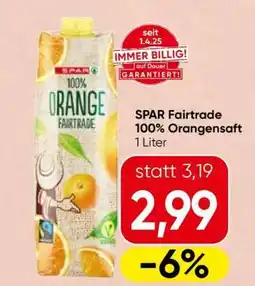 Spar SPAR Fairtrade 100% Orangensaft Angebot
