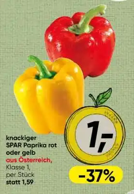 Spar SPAR Paprika rot oder gelb Angebot