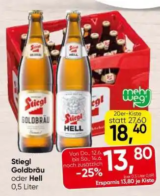 Spar Stiegl Goldbräu oder Hell Angebot