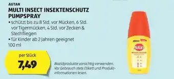 Hofer AUTAN MULTI INSECT INSEKTENSCHUTZ PUMPSPRAY Angebot
