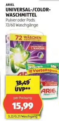 Hofer ARIEL UNIVERSAL-/COLOR-WASCHMITTEL Angebot