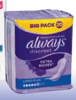 Metro Always Discreet Inkontinenz Binden Angebot