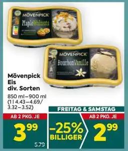 Billa Mövenpick Eis div. Sorten Angebot