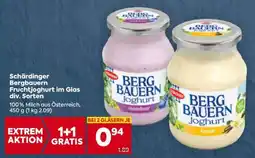 Billa Schärdinger Bergbauern Fruchtjoghurt im Glas div. Sorten Angebot