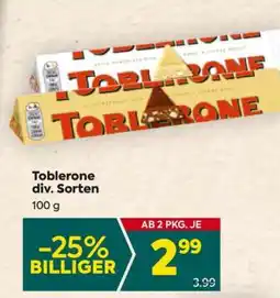 Billa Toblerone div. Sorten Angebot