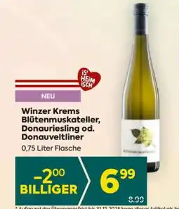 Billa Winzer Krems Blütenmuskateller, Donauriesling od. Donauveltliner Angebot