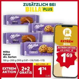 Billa Milka Kekse div. Sorten Angebot