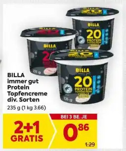 Billa BILLA immer gut Protein Topfencreme div. Sorten Angebot