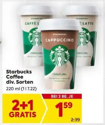Billa Starbucks Coffee div. Sorten Angebot