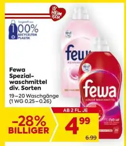 Billa Fewa Spezialwaschmittel div. Sorten Angebot