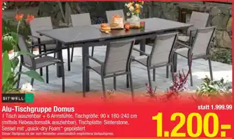 Maximarkt Alu-Tischgruppe Domus Angebot