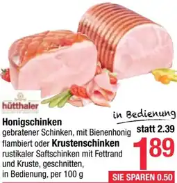 Maximarkt hütthaler Honigschinken Angebot