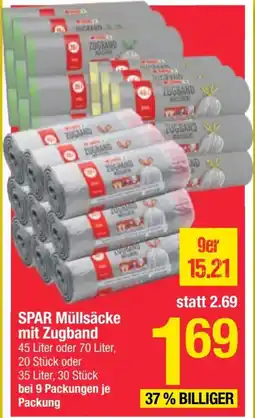 Maximarkt SPAR Müllsäcke mit Zugband Angebot