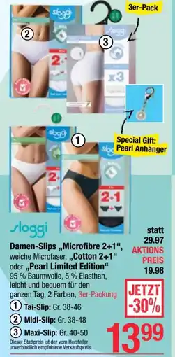 Maximarkt Damen-Slips Microfibre, Cotton oder Pearl Limited Edition Angebot