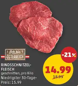 PENNY Rindsschnitzel fleisch Angebot