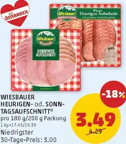 PENNY Wiesbauer heurigen- od. sonn- tagsaufschnitt Angebot