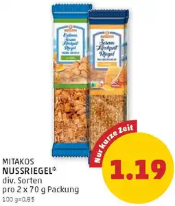 PENNY Mitakos nussriegel Angebot