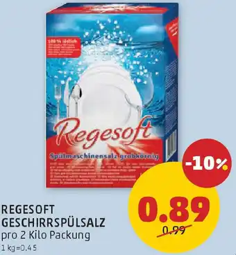 PENNY Regesoft geschirrspülsalz Angebot