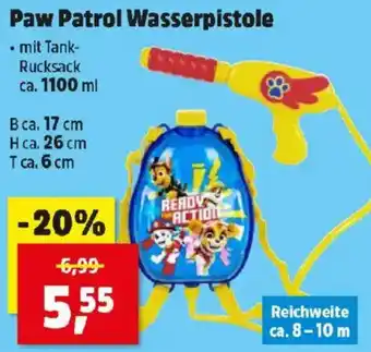 Thomas Philipps Paw Patrol Wasserpistole Angebot