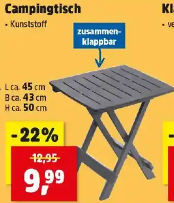 Thomas Philipps Campingtisch Angebot