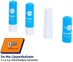 Action So Me Lippenbalsam Angebot