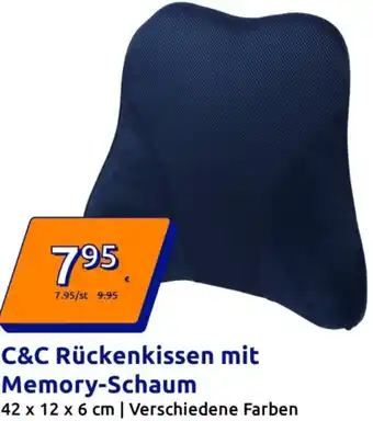 Action C&C Rückenkissen mit Memory-Schaum Angebot