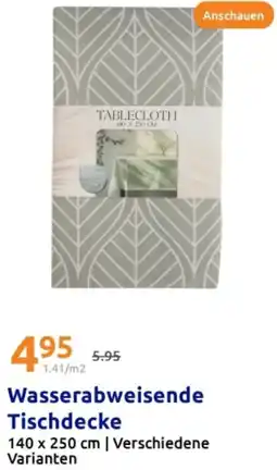 Action Wasserabweisende Tischdecke Angebot