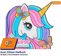 Action Avec Glitzer-Malbuch Angebot