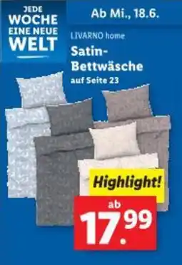 Lidl Satin - Bettwäsche Angebot