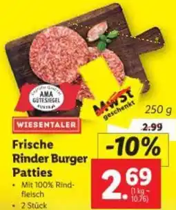 Lidl Frische Rinder Burger Patties Angebot