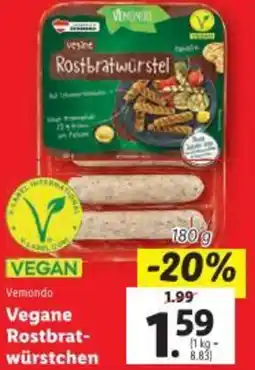 Lidl Vemondo Vegane Rostbratwürstchen Angebot