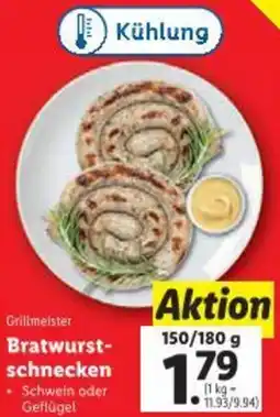 Lidl Grillmeister Bratwurstschnecken Angebot