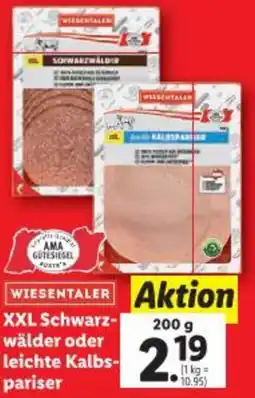 Lidl XXL Schwarzwälder oder leichte Kalbspariser Angebot